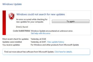 Error Code 0x8007000D in Windows 10